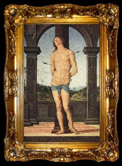 framed  PERUGINO, Pietro St Sebastian sg, ta009-2
