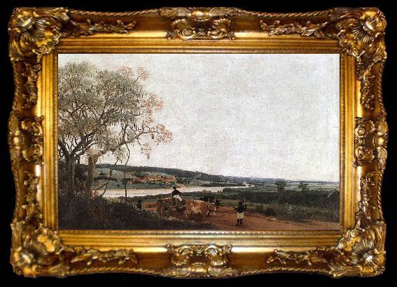 framed  POST, Frans The Ox Cart af, ta009-2