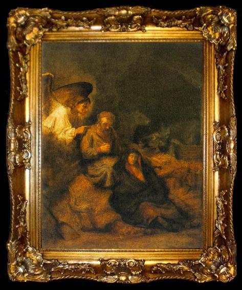 framed  REMBRANDT Harmenszoon van Rijn The Dream of St Joseph ds, ta009-2