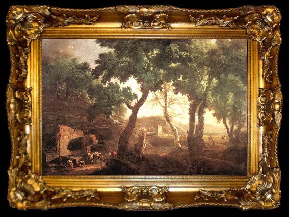 framed  RICCI, Marco Landscape with Watering Horses, ta009-2