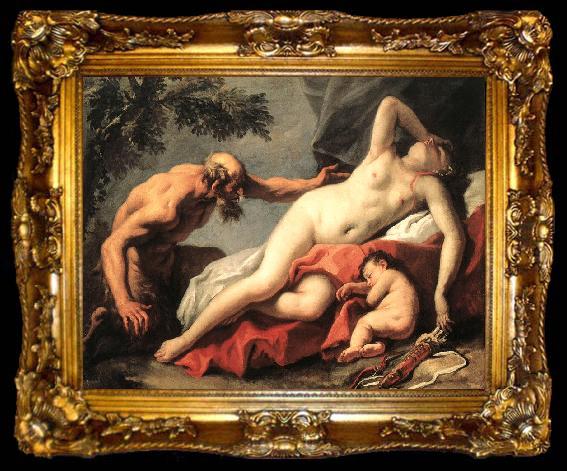 framed  RICCI, Sebastiano Venus and Satyr sg, ta009-2