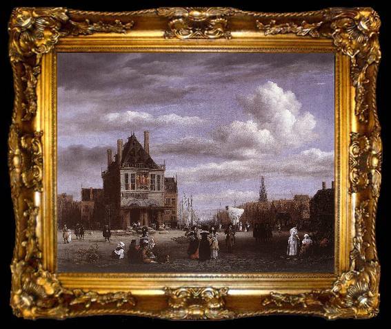 framed  RUISDAEL, Jacob Isaackszon van The Dam Square in Amsterdam, ta009-2