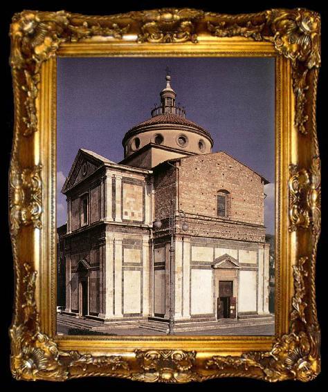 framed  SANGALLO, Giuliano da Exterior of the church f, ta009-2