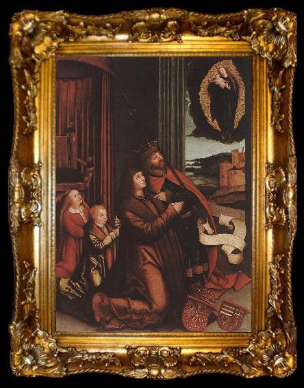 framed  STRIGEL, Bernhard St Ladislas Presents Wladislav II and his Sons to the Virgin r, ta009-2