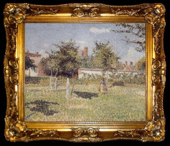 framed  Camille Pissarro Woman in a field, ta009-2