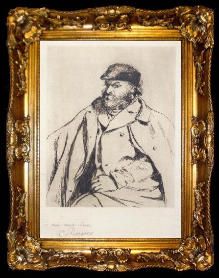 framed  Camille Pissarro Portrait of Paul Cezanne, ta009-2