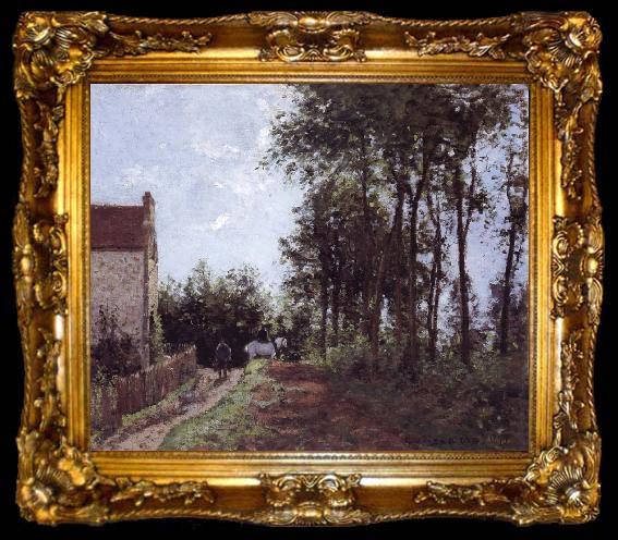 framed  Camille Pissarro The Road near the farm La route pres de la ferme, ta009-2