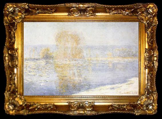 framed  Claude Monet Floating Ice at Bennecourt, ta009-2