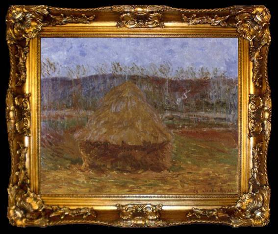 framed  Claude Monet Grainstack at Giverny, ta009-2
