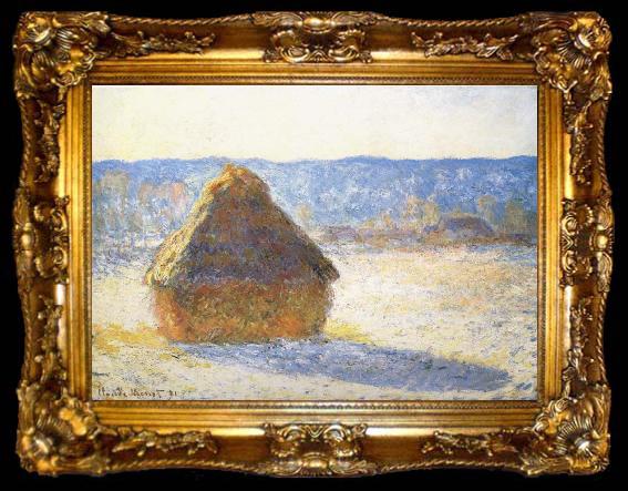 framed  Claude Monet Meule,Effet de Neige le Matin, ta009-2