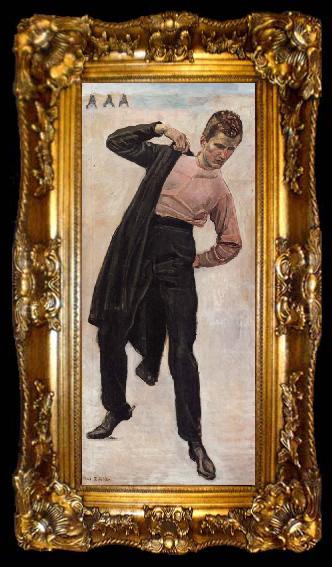 framed  Gustav Klimt Jenenser Student, ta009-2
