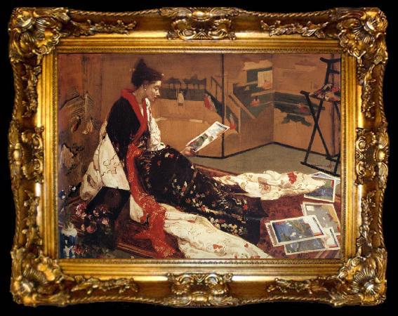 framed  James Abbot McNeill Whistler Caprice in Purple and Gold, ta009-2