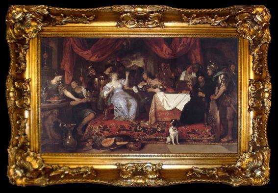 framed  Jan Steen Authory and Cleopatra, ta009-2