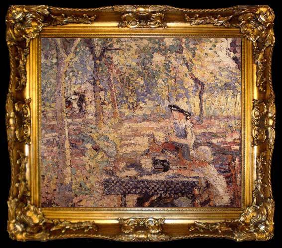 framed  Joseph Raphael Tea in the Orchard, ta009-2