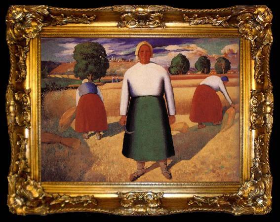 framed  Kasimir Malevich Harvest season, ta009-2
