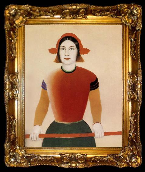 framed  Kasimir Malevich The girl with red stick, ta009-2