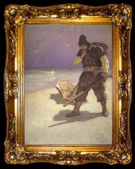 framed  NC Wyeth I sftood like one thunderstruck or as if i had seen and apparition, ta009-2