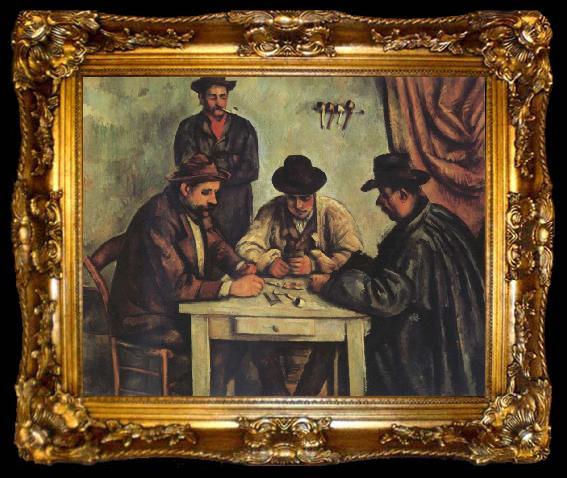 framed  Paul Cezanne Les Foueurs de Cartes, ta009-2