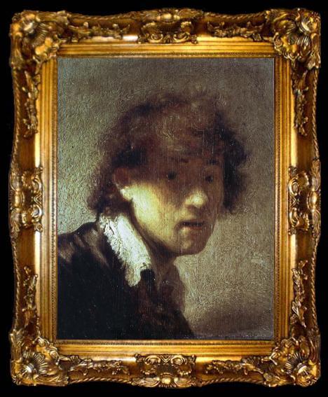 framed  REMBRANDT Harmenszoon van Rijn Self-Portrait as a Young Man, ta009-2