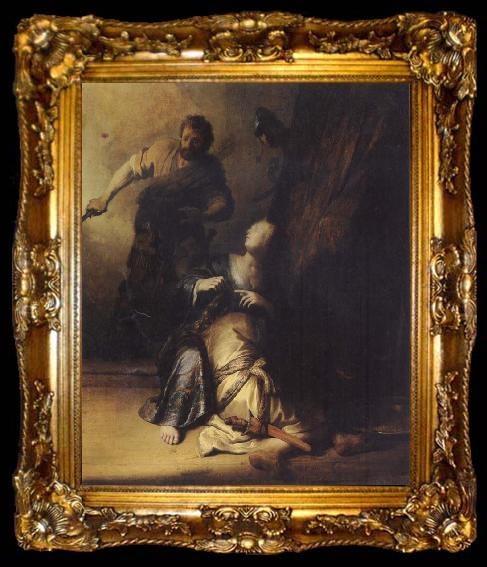 framed  REMBRANDT Harmenszoon van Rijn Samson Betrayed by Delilah, ta009-2