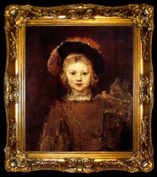 framed  REMBRANDT Harmenszoon van Rijn Young Boy in Fancy Dress, ta009-2