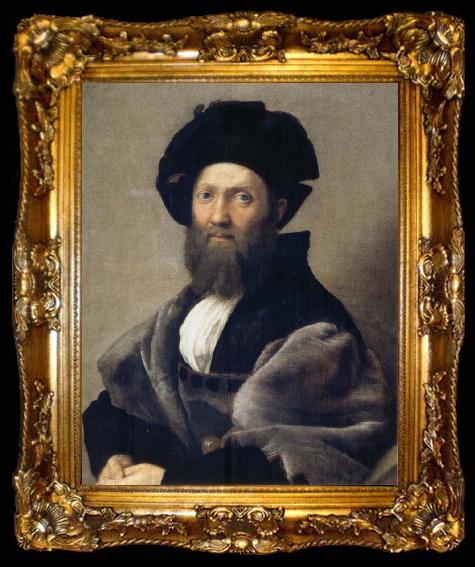 framed  Raphael Portrait of Baldassare Castiglione, ta009-2