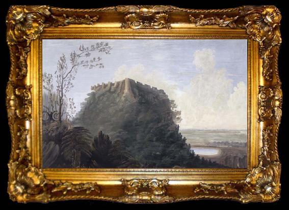 framed  unknow artist South-east View of the Fort of Bijaigarh, ta009-2
