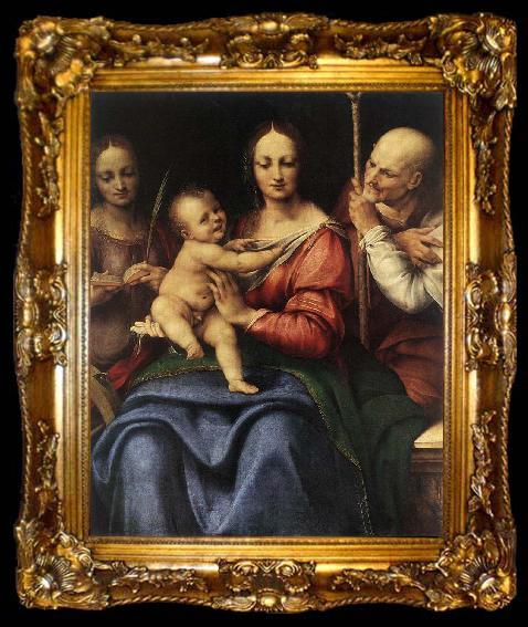 framed  Cesare da Sesto Holy Family with St Catherine, ta009-2