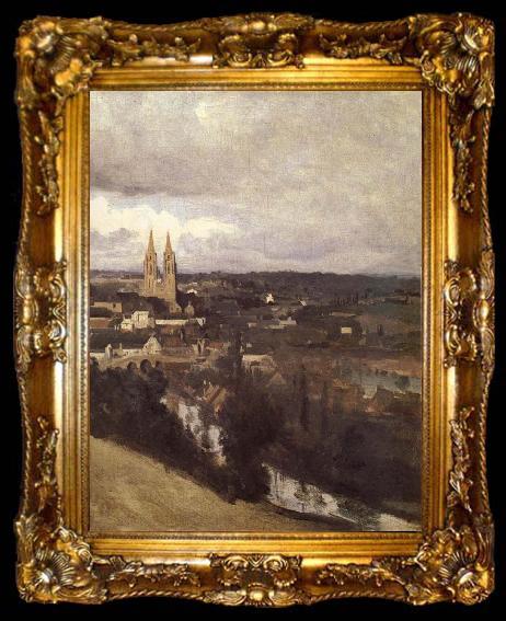 framed  Corot Camille View of Saint-It, ta009-2