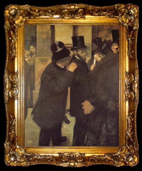 framed  Edgar Degas In the Bourse, ta009-2