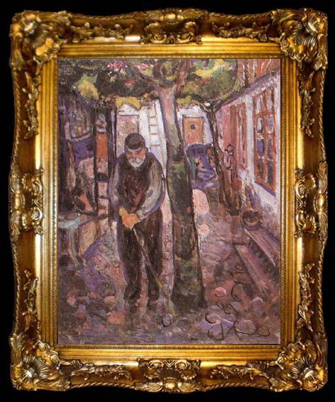 framed  Edvard Munch The Old Man, ta009-2