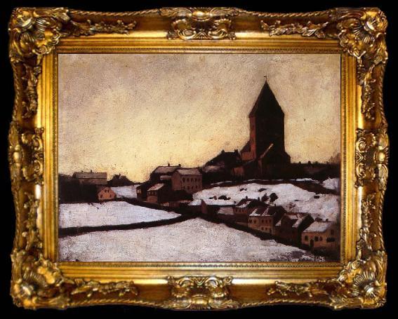 framed  Edvard Munch The Old Ike Church, ta009-2