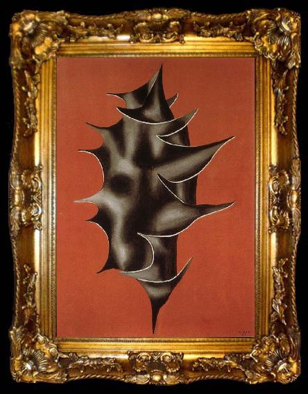 framed  Fernard Leger The holly leafage on the red background, ta009-2