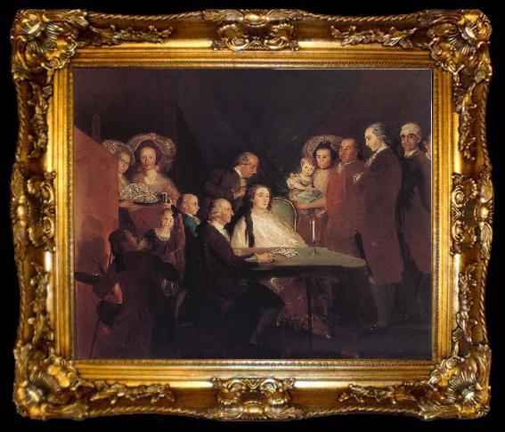 framed  Francisco Goya The Family of the Infante Don luis, ta009-2