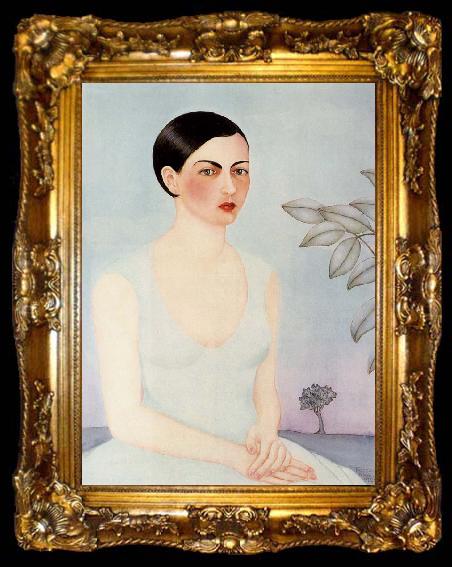 framed  Frida Kahlo The Portrait of Artisti-s sister, ta009-2