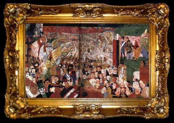 framed  James Ensor The Entry of Christ into Brussels, ta009-2