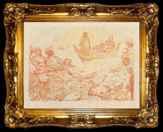 framed  James Ensor The Miraculous Draft of Fishes, ta009-2