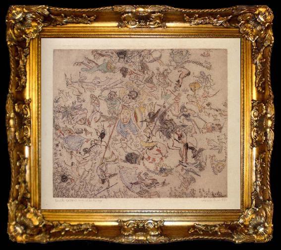framed  James Ensor Demons Trashing Angels and Archangels, ta009-2