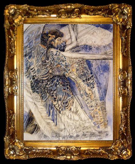 framed  Mikhail Vrubel The angel having six wing, ta009-2