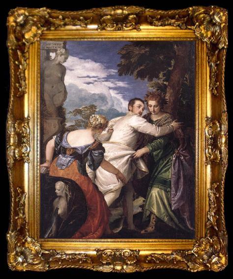 framed  Paolo Veronese Allegory of Vice and Virtue, ta009-2