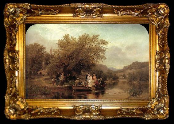 framed  Albert Fitch Bellows Life-s Day or Three Times Across the River, ta009-2