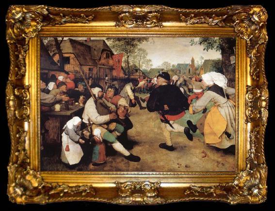 framed  BRUEGEL, Pieter the Elder Peasant dance, ta009-2