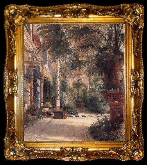 framed  Carl Blechen The Palm House on the Pfaueninel, ta009-2