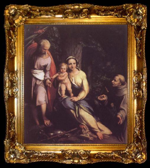 framed  Correggio Rest on the Flight to Egypt with Saint Francis, ta009-2