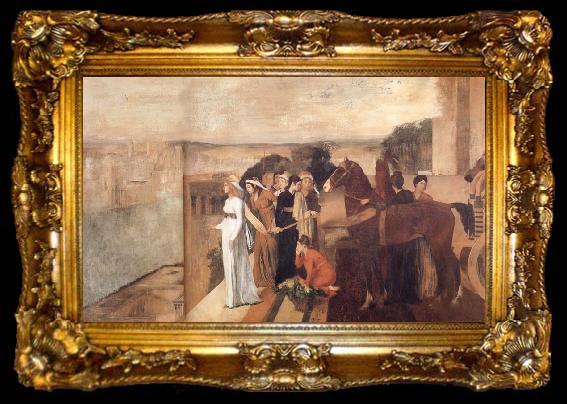 framed  Edgar Degas Semiramis Building Babylon, ta009-2