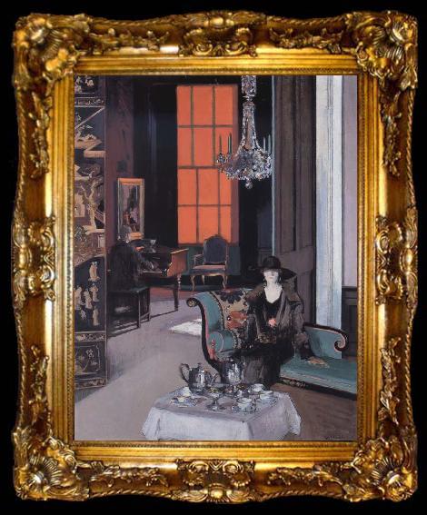 framed  Francis Campbell Boileau Cadell The Orange Blind, ta009-2