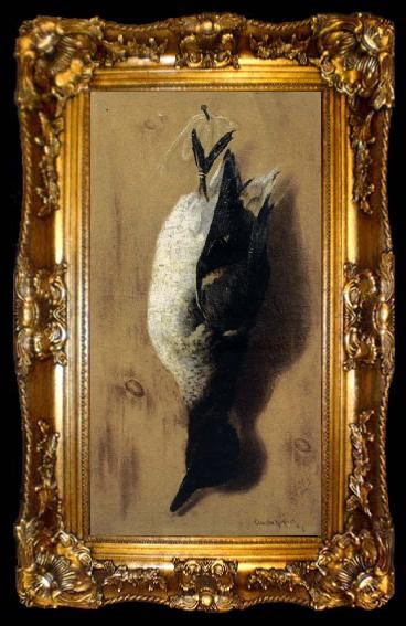 framed  Hirst, Claude Raguet Waterfowl Hanging from a Nail, ta009-2
