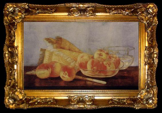 framed  Hirst, Claude Raguet Peaches, ta009-2