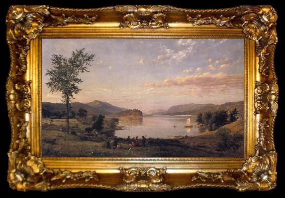 framed  Jasper Cropsey Greenwood Lake,New Jersey, ta009-2