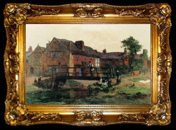 framed  John Houghton Hague Chadderton Flod,near Oldham, ta009-2